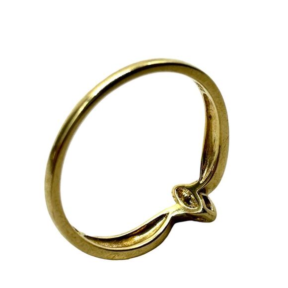 10K Yellow Gold & Diamond in Marquise Setting Ring (13175) - Picture 2 of 6